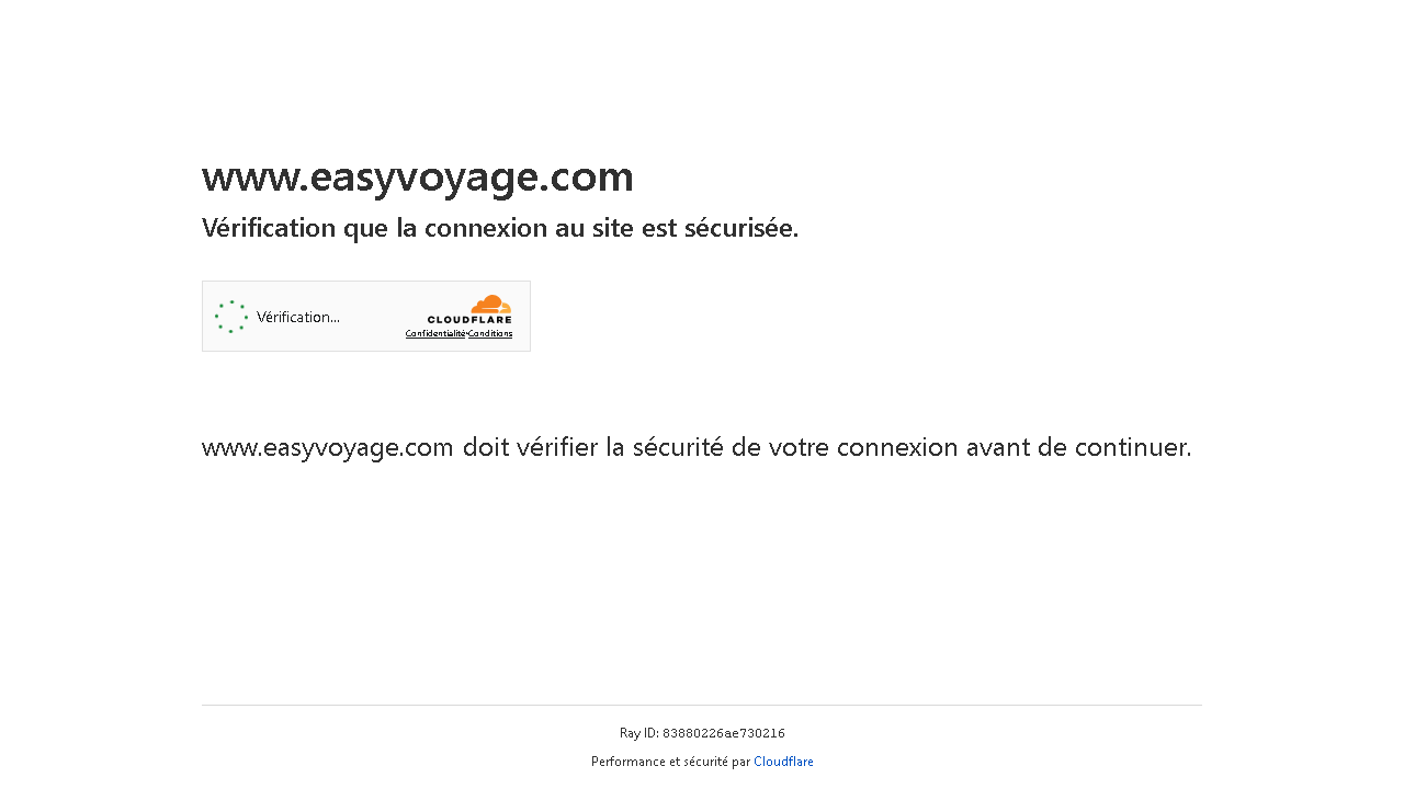 Capture d'écran de http://www.easyvoyage.com/